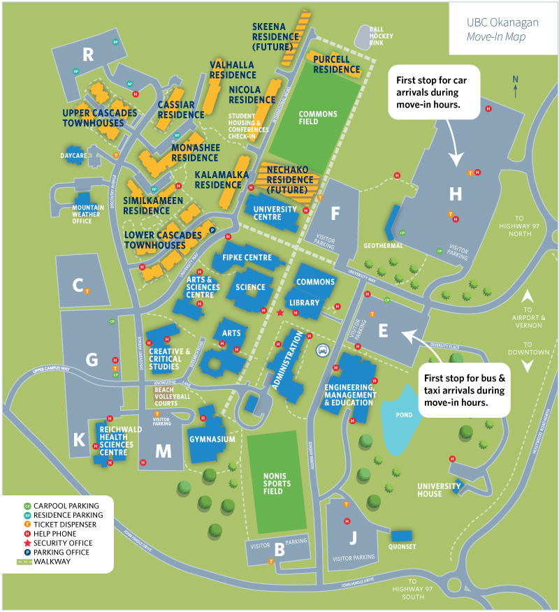 UBC Okanagan Residence Move In Map